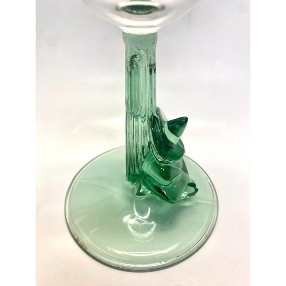 Siestaby CRISTAL D'ARQUES-DURAND Margarita Glass Green Cactus & Sombrero Figuri - Picture 3 of 4